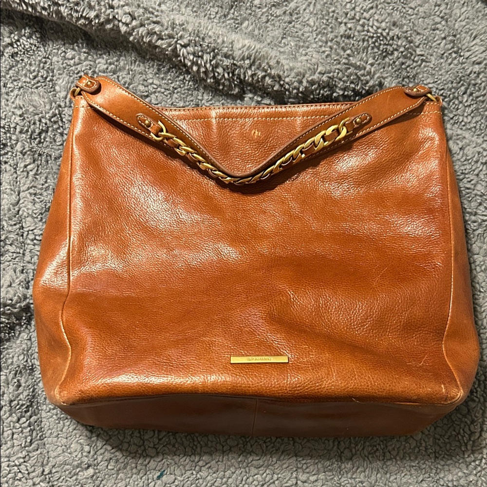 Brahmin Brown Leather Shoulder Bag